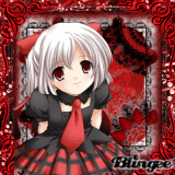 Black And Red Anime Girl