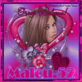 Made with friendship and hugs for my sweet friend, malou.52 to help welcome her to the new PINK and PURPLE group!