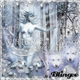 Winter Fairy With Wolves