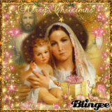 Mary & Baby Jesus With Adult Jesus In Background~Merry Christmas To "ALL" My Friends <3