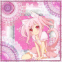 anime chibi neko pink and white girl