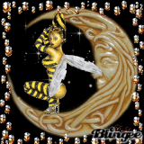 BUMBLE BEE FAIRY ON THE MOON