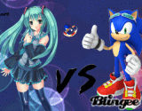 Miku VS Sonic!