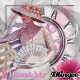 Vintage woman in the hands of time