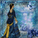 Vintage Lady in Blue.