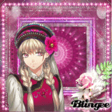 anime girl pink white