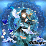 blue anime girl