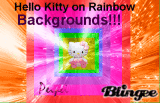 Hello Kitty on Rainbow Backgrounds!!!