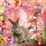 Easter Bunny in the Pink Meadow Easter Bunny in the Pink Meadow