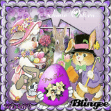 schöne Ostern in Lila