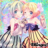 Miku Hatsune and Rin Kagamine