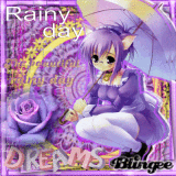 Anime Neko ♥purple and yellow♫ For Contest