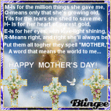 HAPPY MOTHER'S DAY!  (For the I LOVE JESUS GROUP Challenge