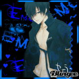 Emo-Anime boy BLACK BLUE