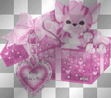 pink gift glitter