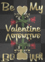 Black Background Gold Valentine