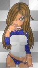 blue glitter anime doll
