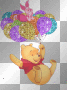 pooh and ballons