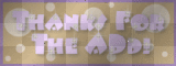 thanks for the add sticker