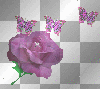 purple flower/ butterfly
