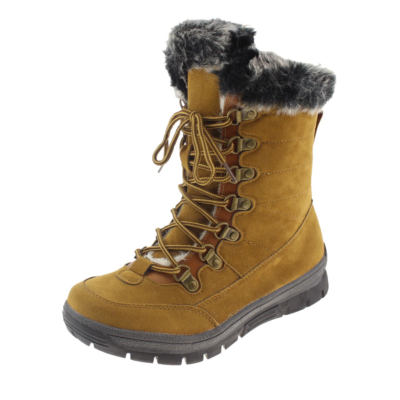 Ripley - BOTIN MUJER APLICACIÓN PIEL CAMEL VIA FRANCA