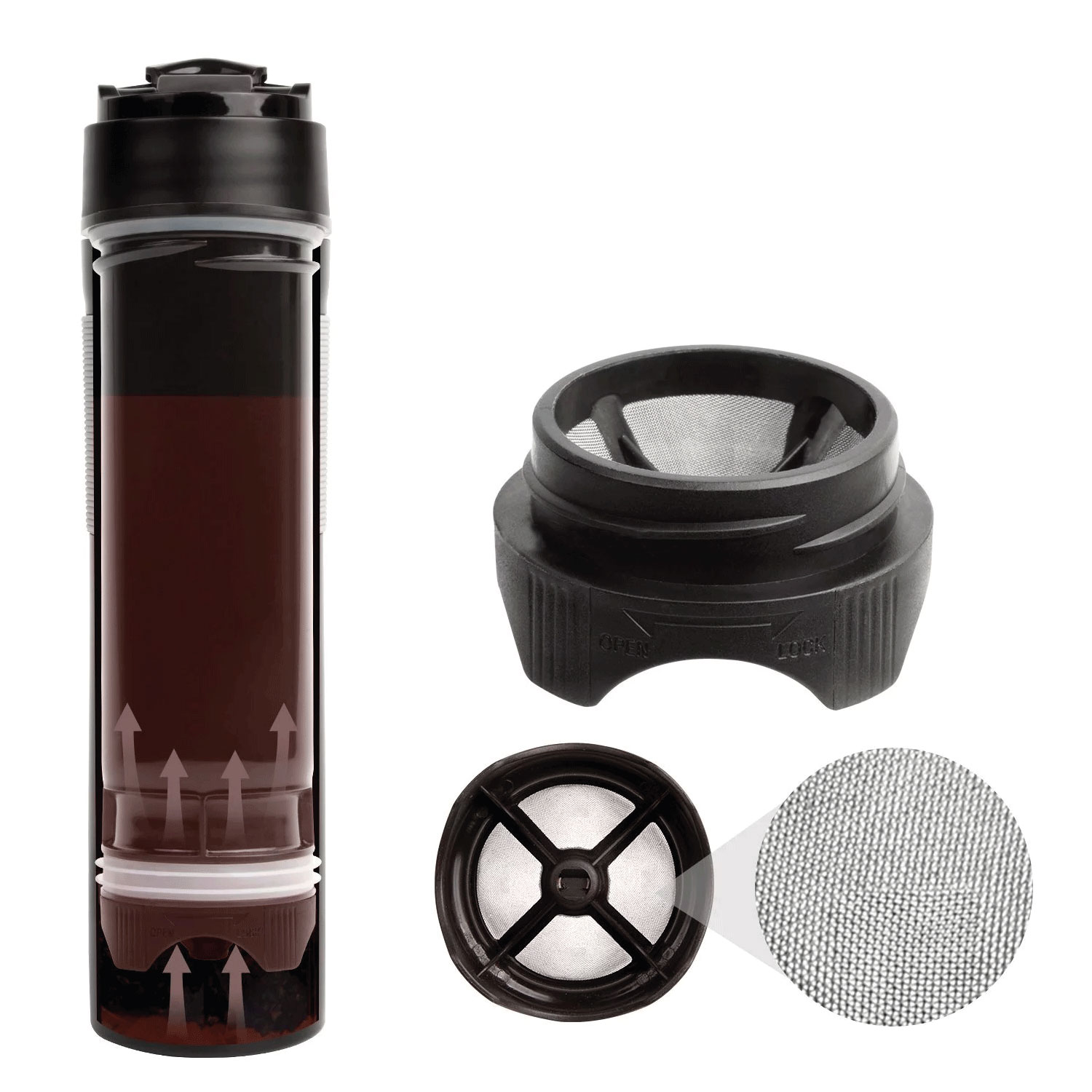 Termo para Café con Prensa Francesa 350 ml | Redlemon.com.mx