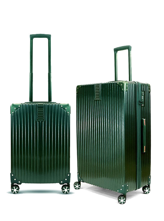 Ripley - SET DE 2 MALETAS ULTRA RESISTENTE MARCA F® MODELO ROCKY / TAMAÑOS  S-M / COLOR VERDE