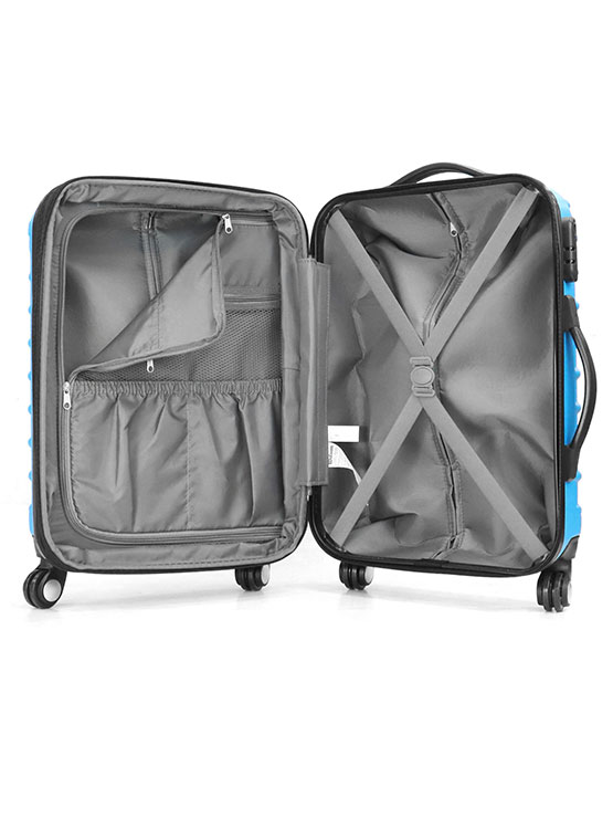 Ripley - PACK CABINA/MEDIANA MALETAS WILSON® MODELO GELATO (TAMAÑOS S-M)  COLOR CELESTE