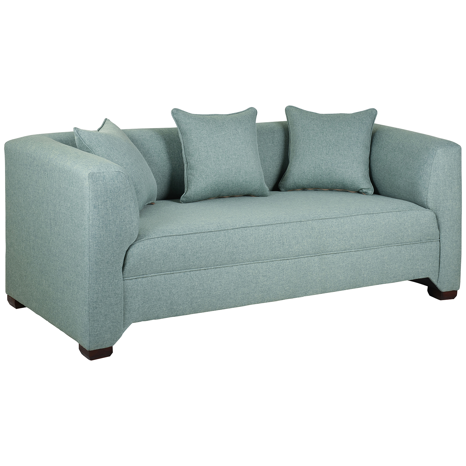 Ripley SOFÁ METROPOLITAN 3 CUERPOS LINO VERDE AGUA