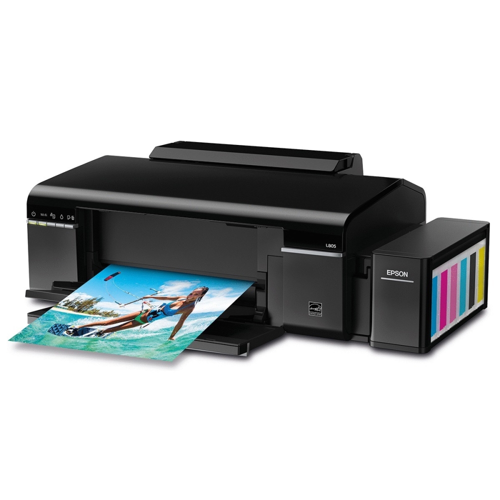 impresora epson ecotank l805 - imprime cd,dvd, wifi, 6 colores