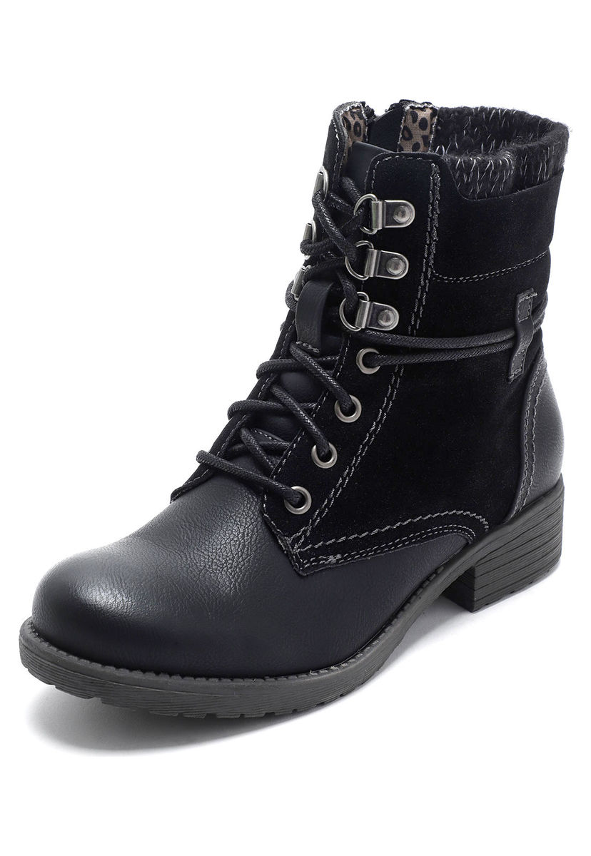 Cyber Days 2022 botines negros con cordones | Ripley.cl
