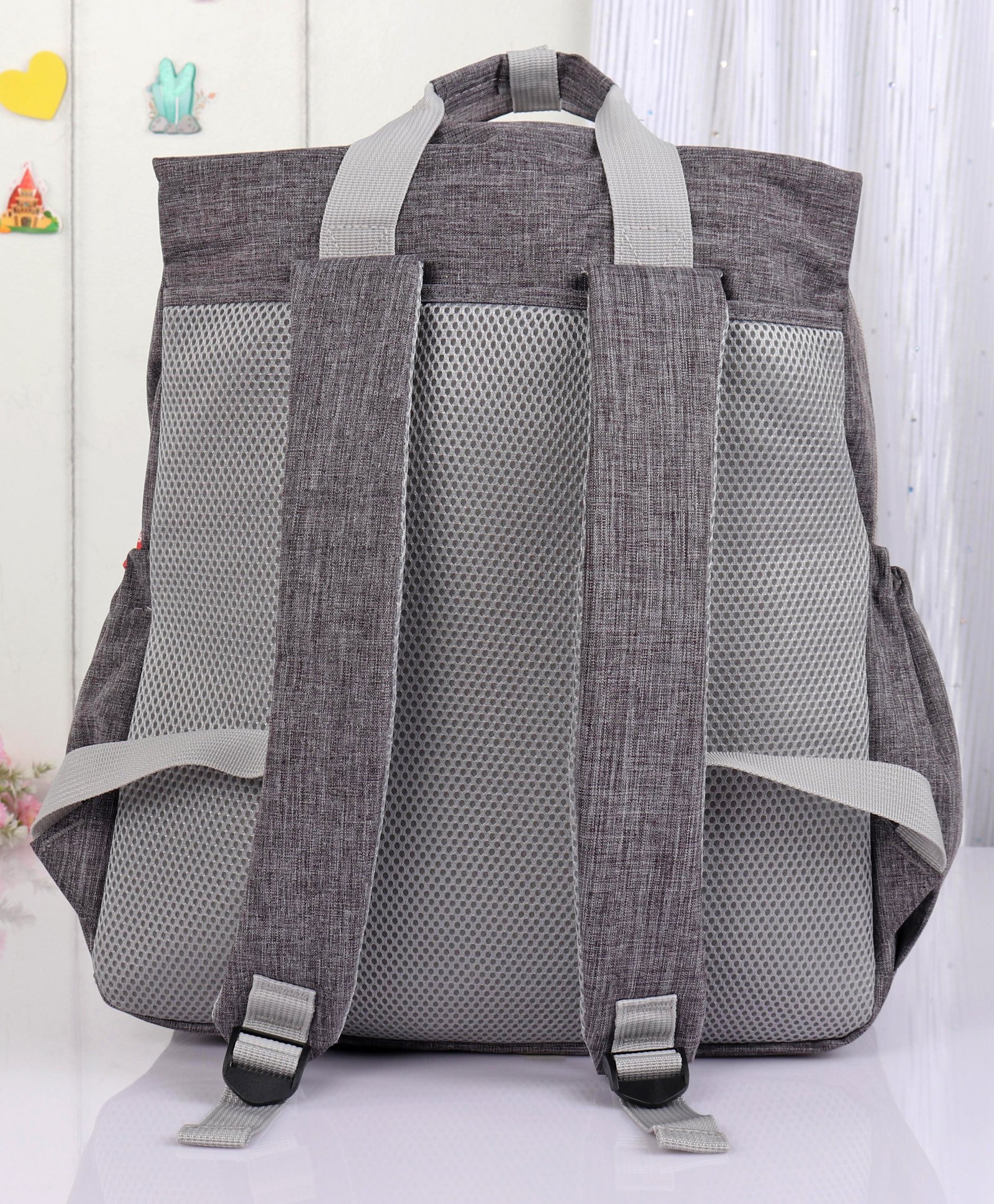 Ripley - MOCHILA PAÑALERA BEBÉ BOLSO MATERNAL GRIS