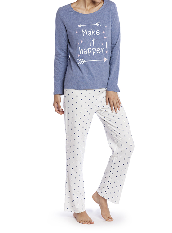 Ripley - PIJAMA POLAR BÁSICO VERDE - MUJER