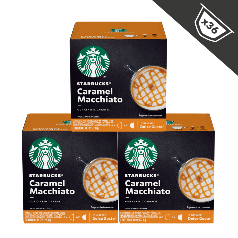 Ripley - STARBUCKS NESCAFÉ® DOLCE GUSTO® CARAMEL MACCHIATO 12 CÁPSULAS  X3CAJAS