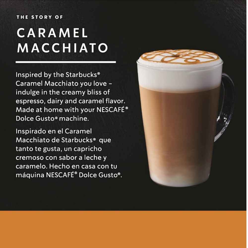 Ripley - STARBUCKS NESCAFÉ® DOLCE GUSTO® CARAMEL MACCHIATO 12 CÁPSULAS  X3CAJAS