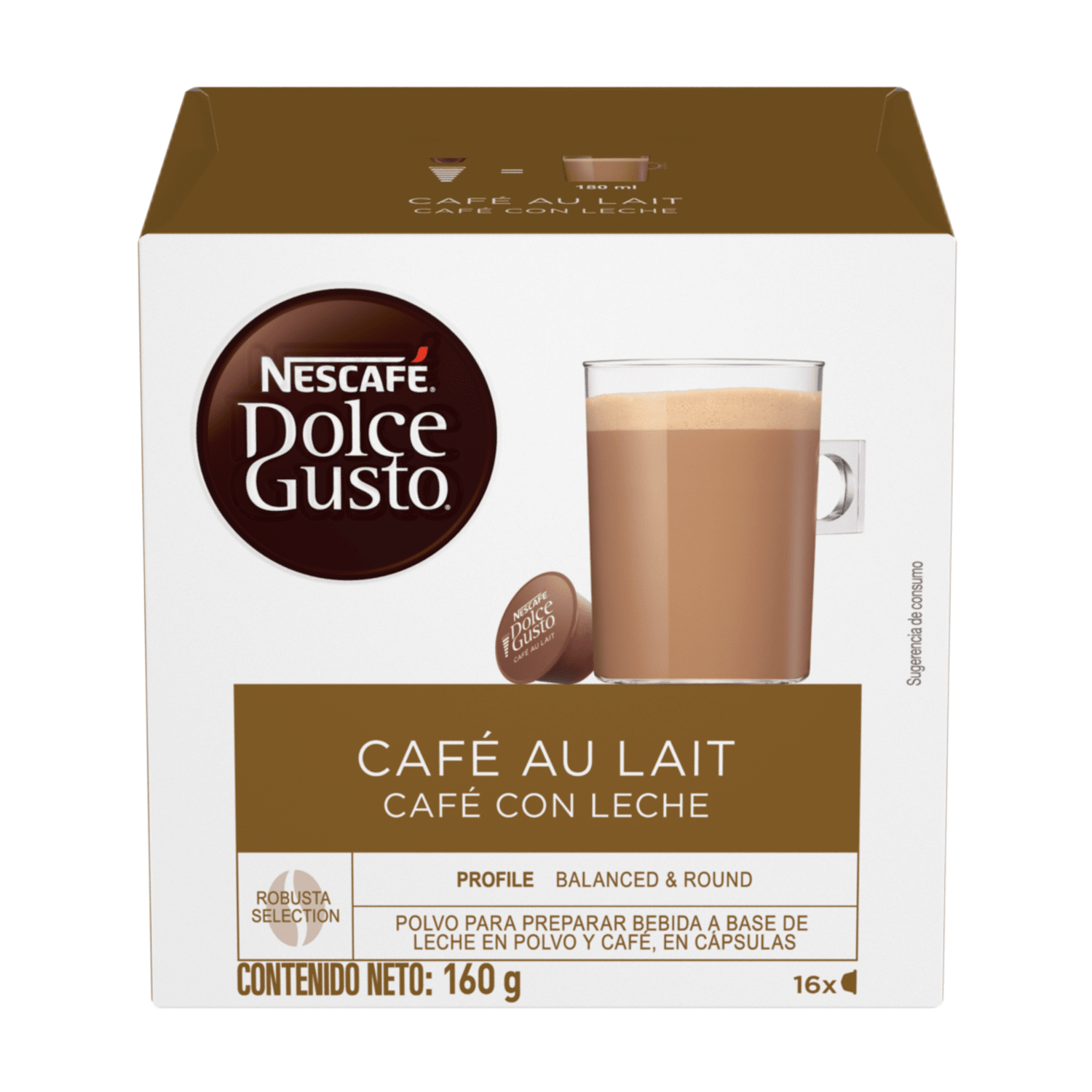 Ripley - CAFÉ NESCAFÉ® DOLCE GUSTO® CAFÉ AU LAIT CAJA 16 CÁPSULAS