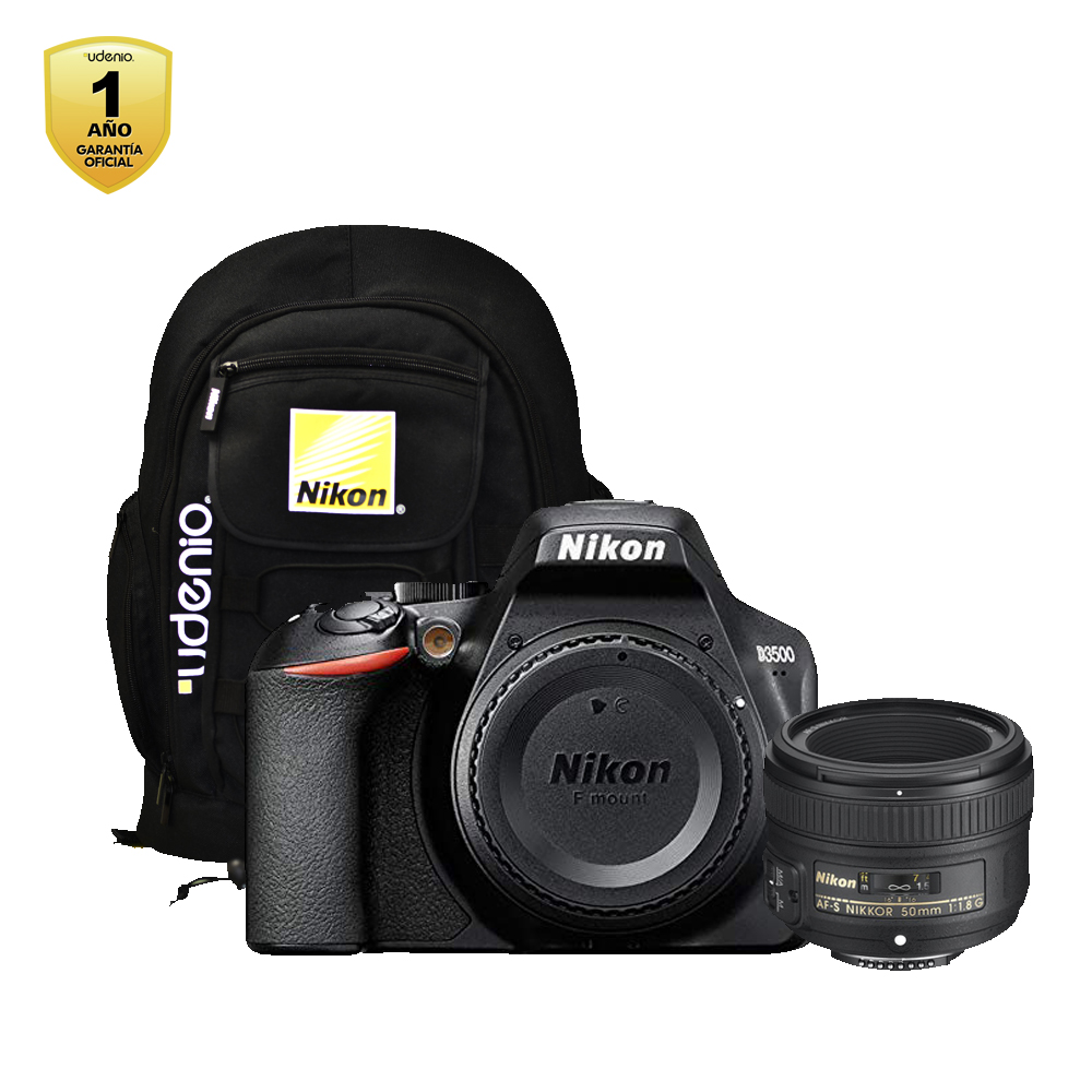 Ripley - CAMARA NIKON D3500 BODY + AF-P DX NIKKOR 10-20MM F/4.5-5.6G VR + MOCHILA  NIKON CARION