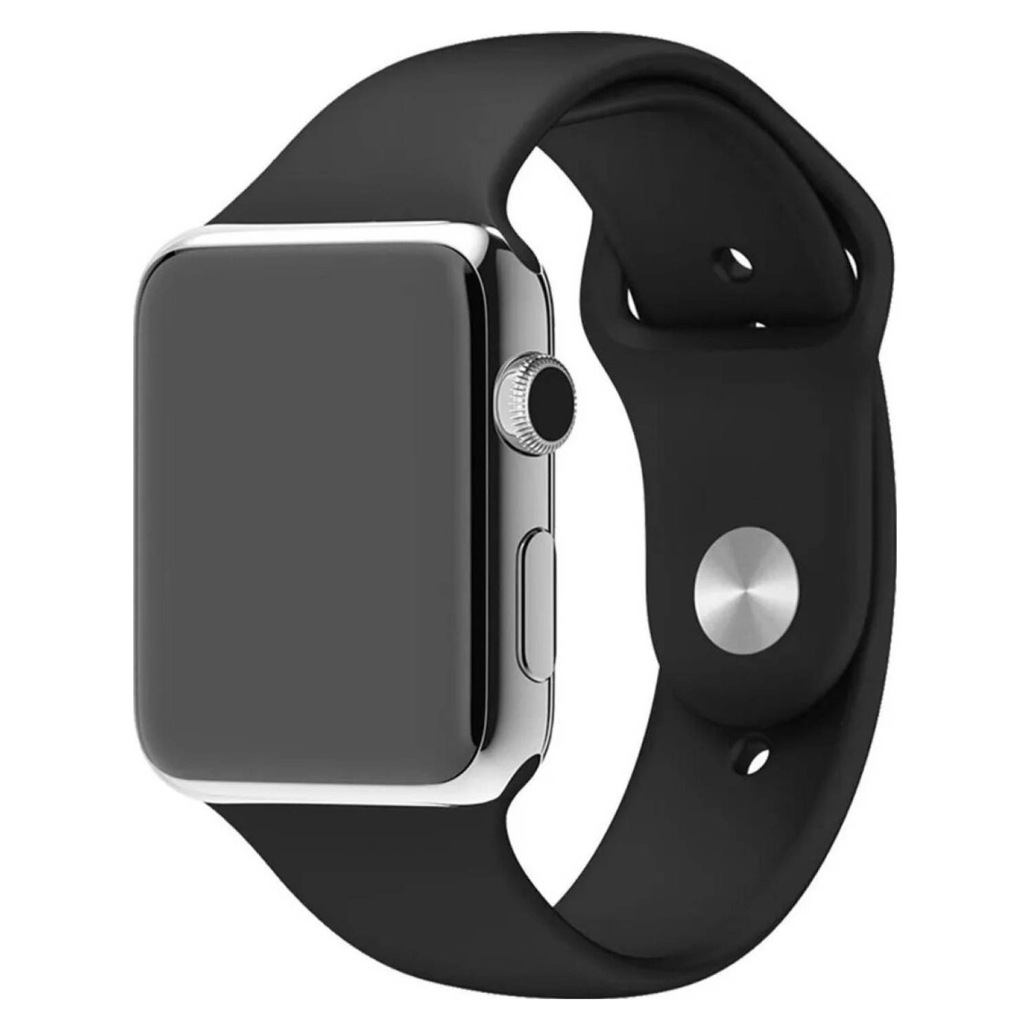 Ripley - CORREA PARA APPLE WATCH 42/44 MM SILICON NEGRA