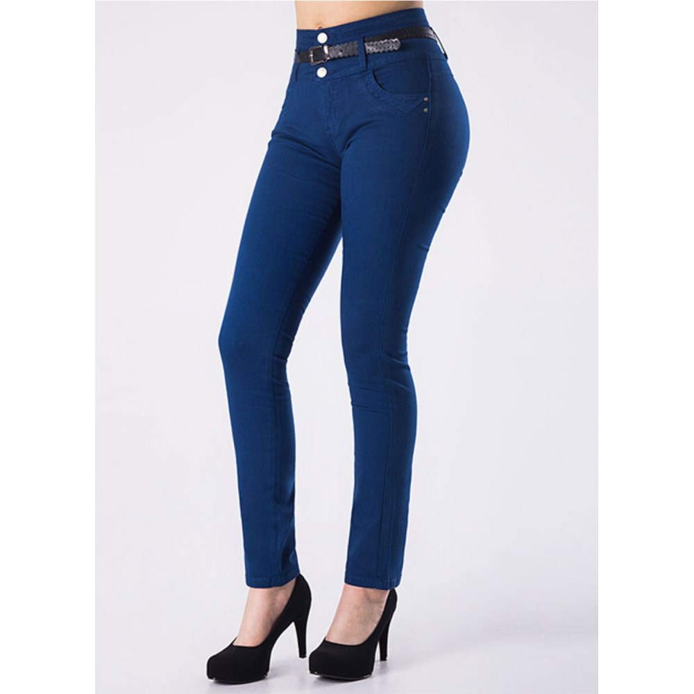 Pantalón Azul Rey Para Mujer En Drill Levantacola