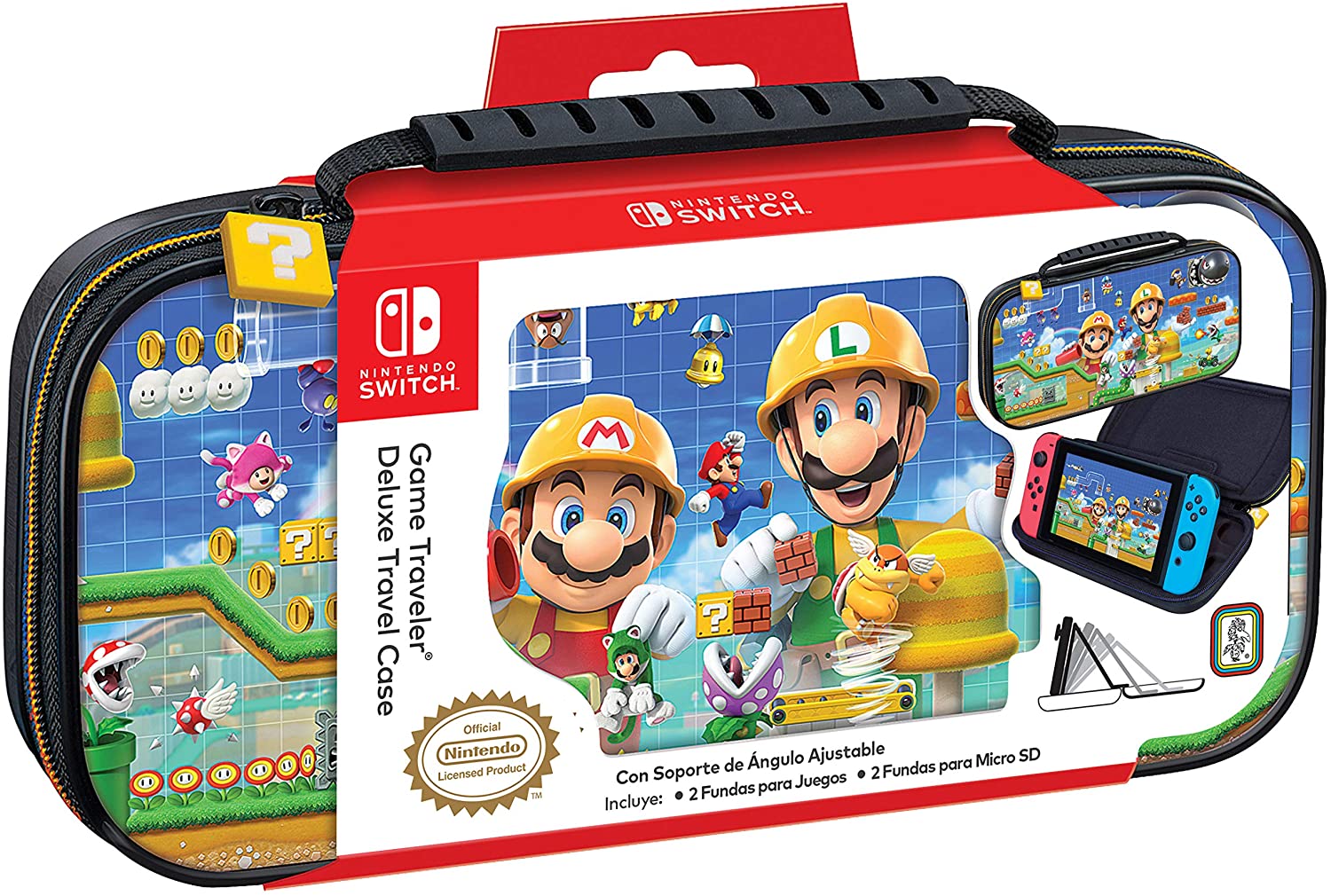 Ripley NINTENDO SWITCH GAME TRAVELER DELUXE TRAVEL CASE MARIO MAKER 2