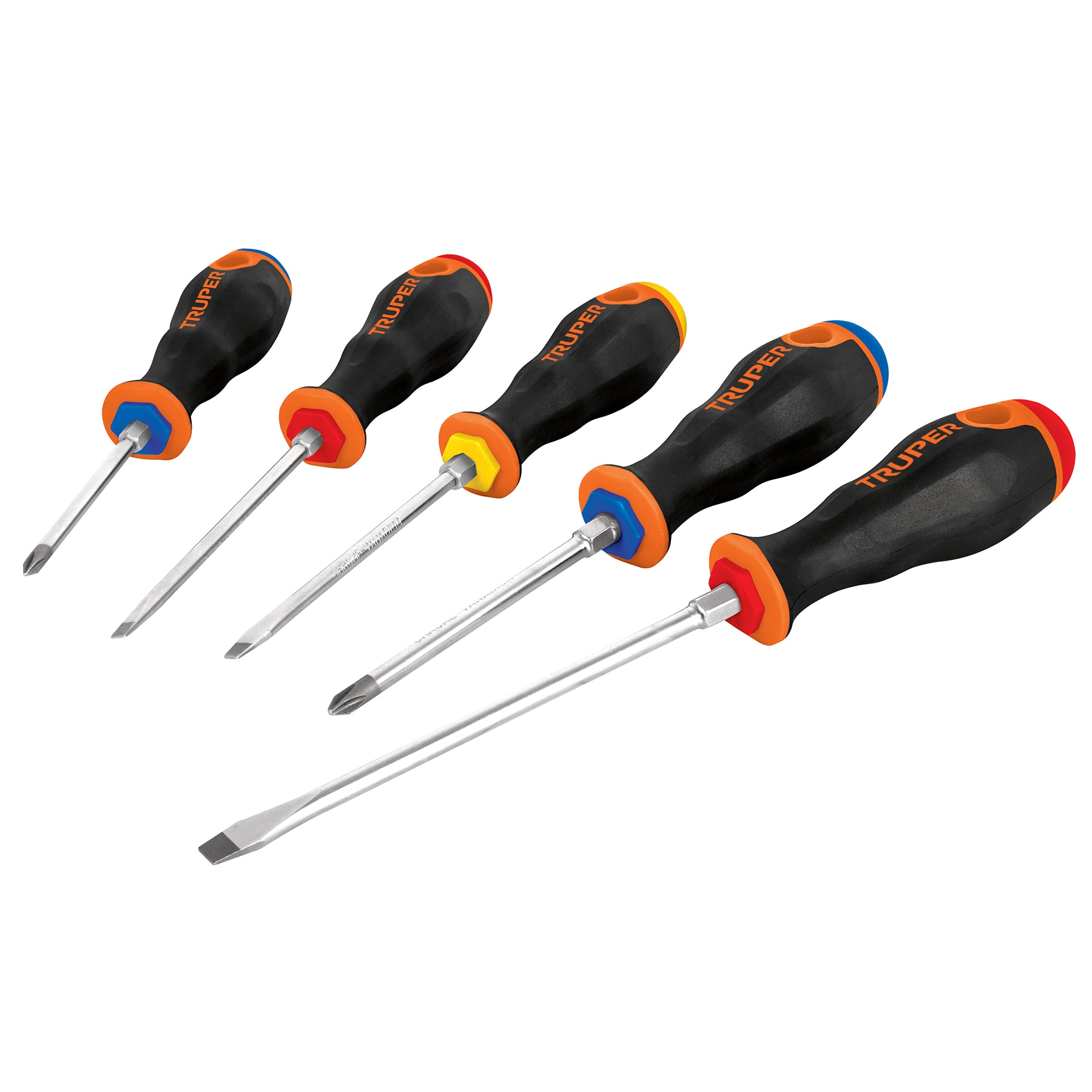 Ripley - JUEGO DE 5 DESTORNILLADORES MANGO CONFORT GRIP TRUPER