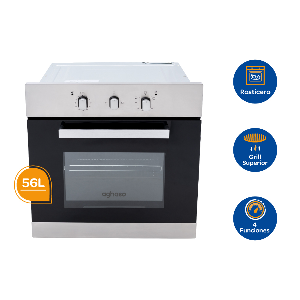 Ripley - HORNO AGHASO ELÉCTRICO 56L EMPOTRABLE