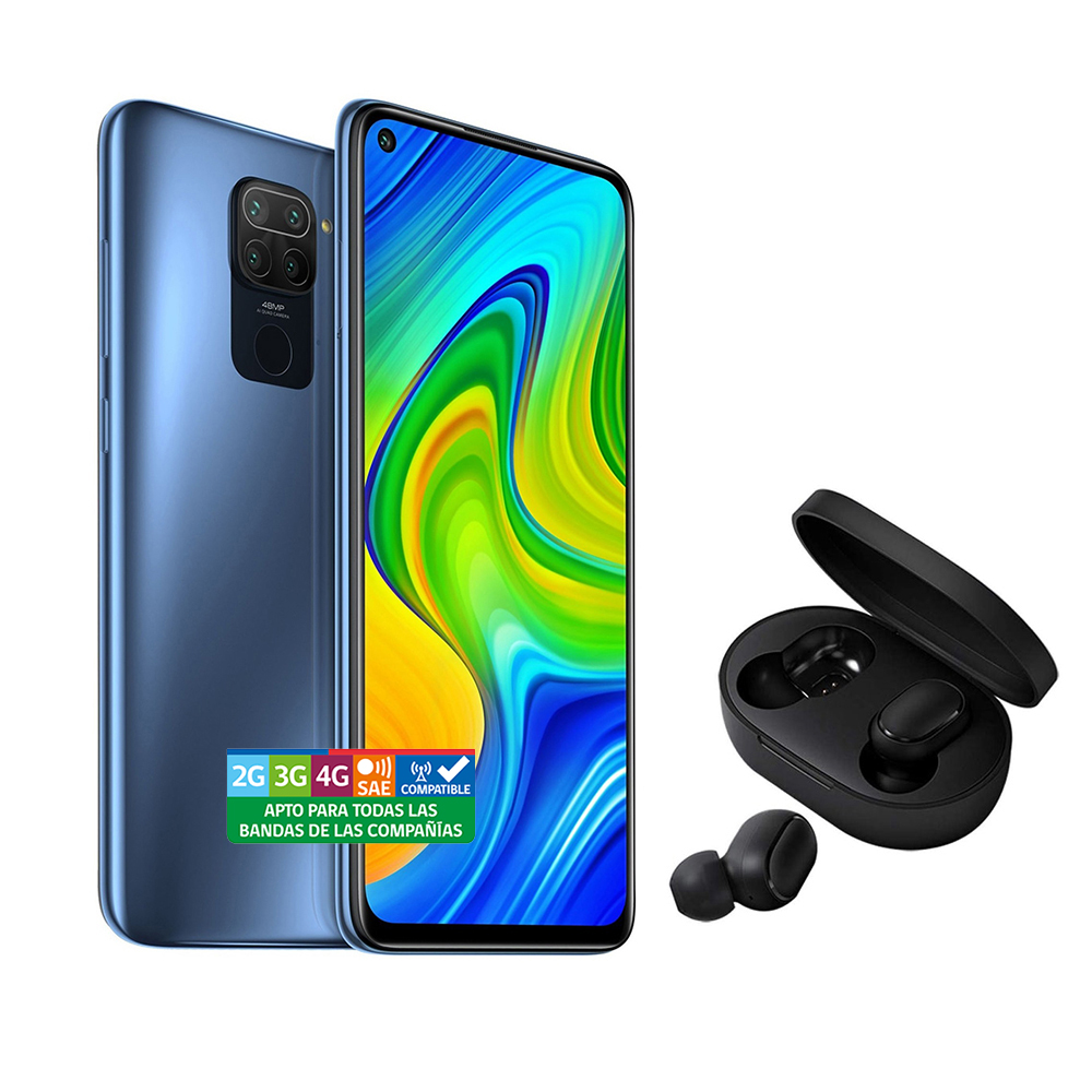 Ripley - XIAOMI REDMI NOTE 9 128GB / 4GB RAM + CARCASA + AUDÍFONOS REDMI  AIRDOTS 2