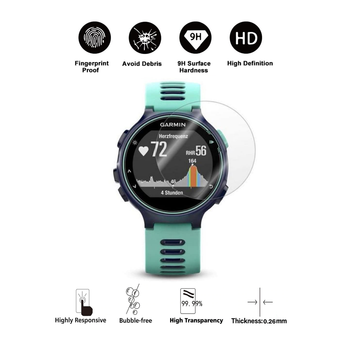 Ripley - LÁMINA V/TEMPLADO PARA GARMIN WATCH FORERUNNER 735