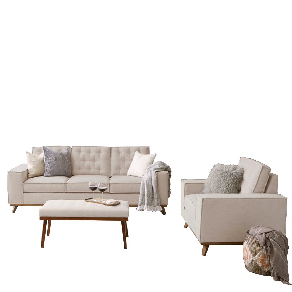 Ripley - HOME PREMIUM JUEGO DE SALA 3 1 + MESA DE CENTRO KLOE CREMA