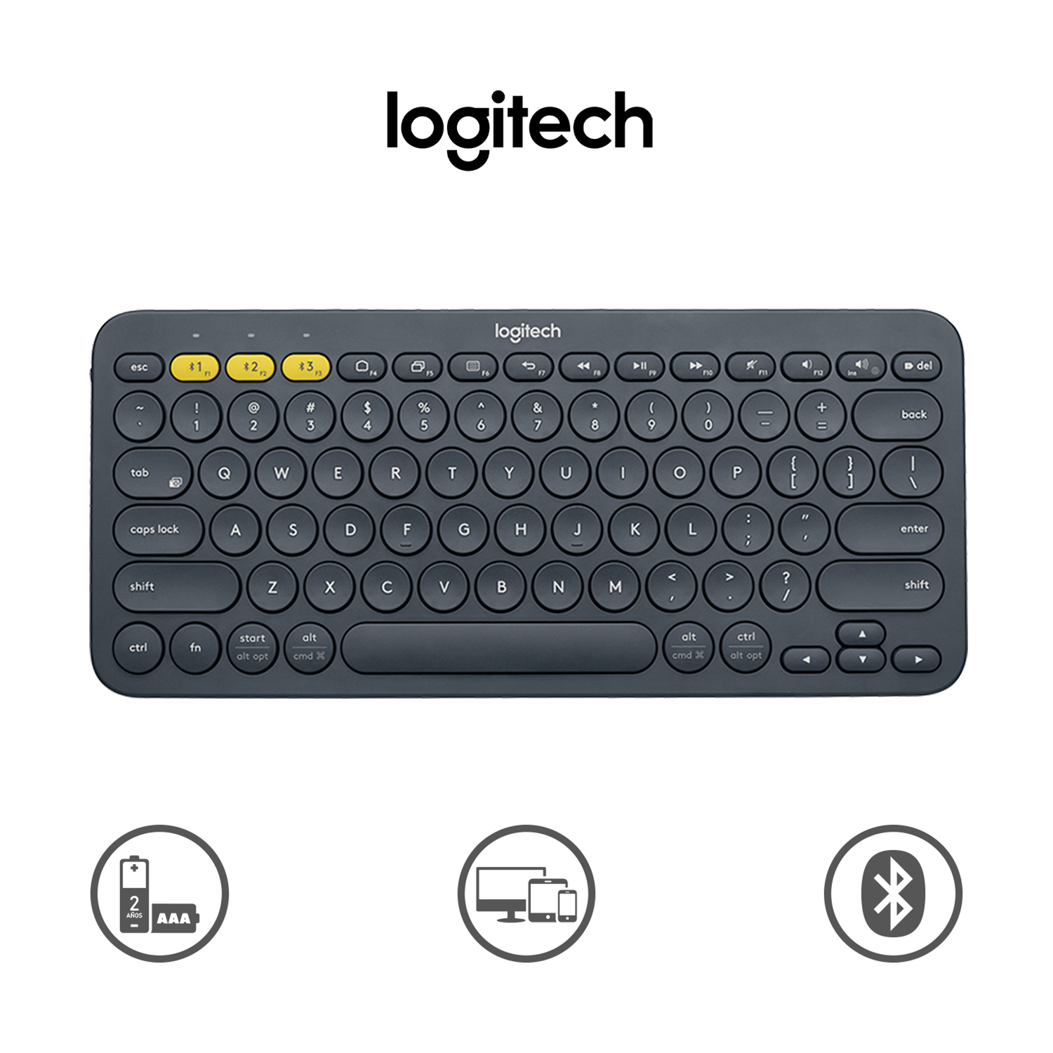 Teclado Bluetooth Multidispositivo Ripley LOGITECH TECLADO