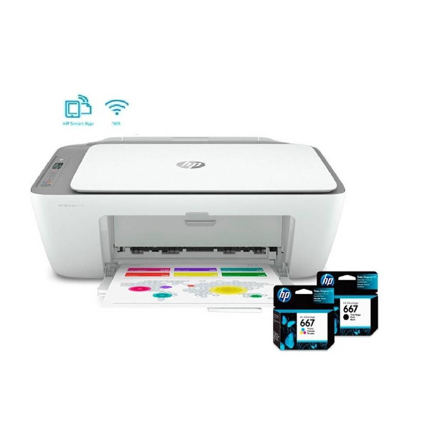 Ripley - IMPRESORA HP 2775 WIFI IMPRIME COPIADORA