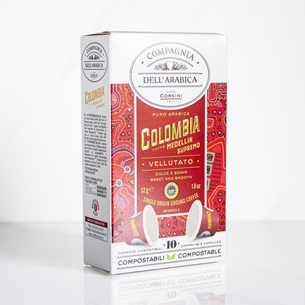 Ripley - 10 CAPSULAS COMPOSTABLES NESPRESSO CAFE COLOMBIA CORSINI