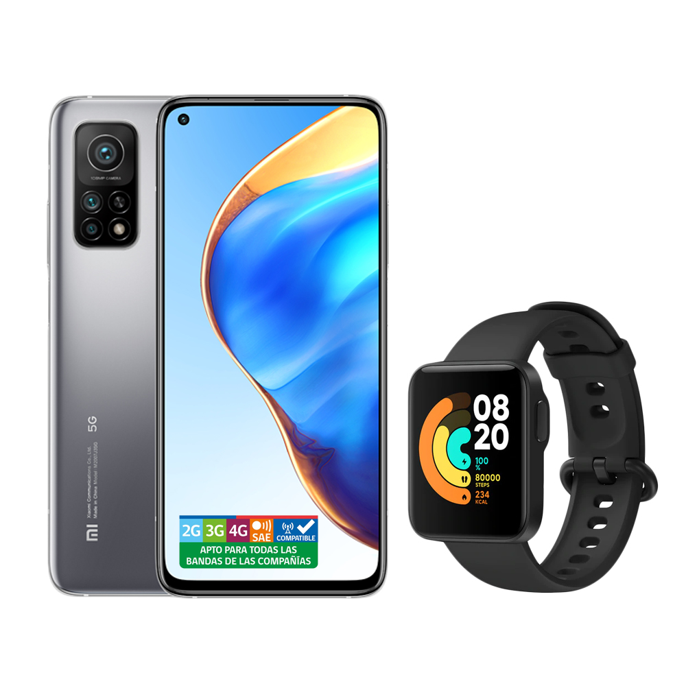 Ripley - XIAOMI MI 10T PRO 128GB / 8GB RAM - 5G + CARCASA + MI WATCH LITE