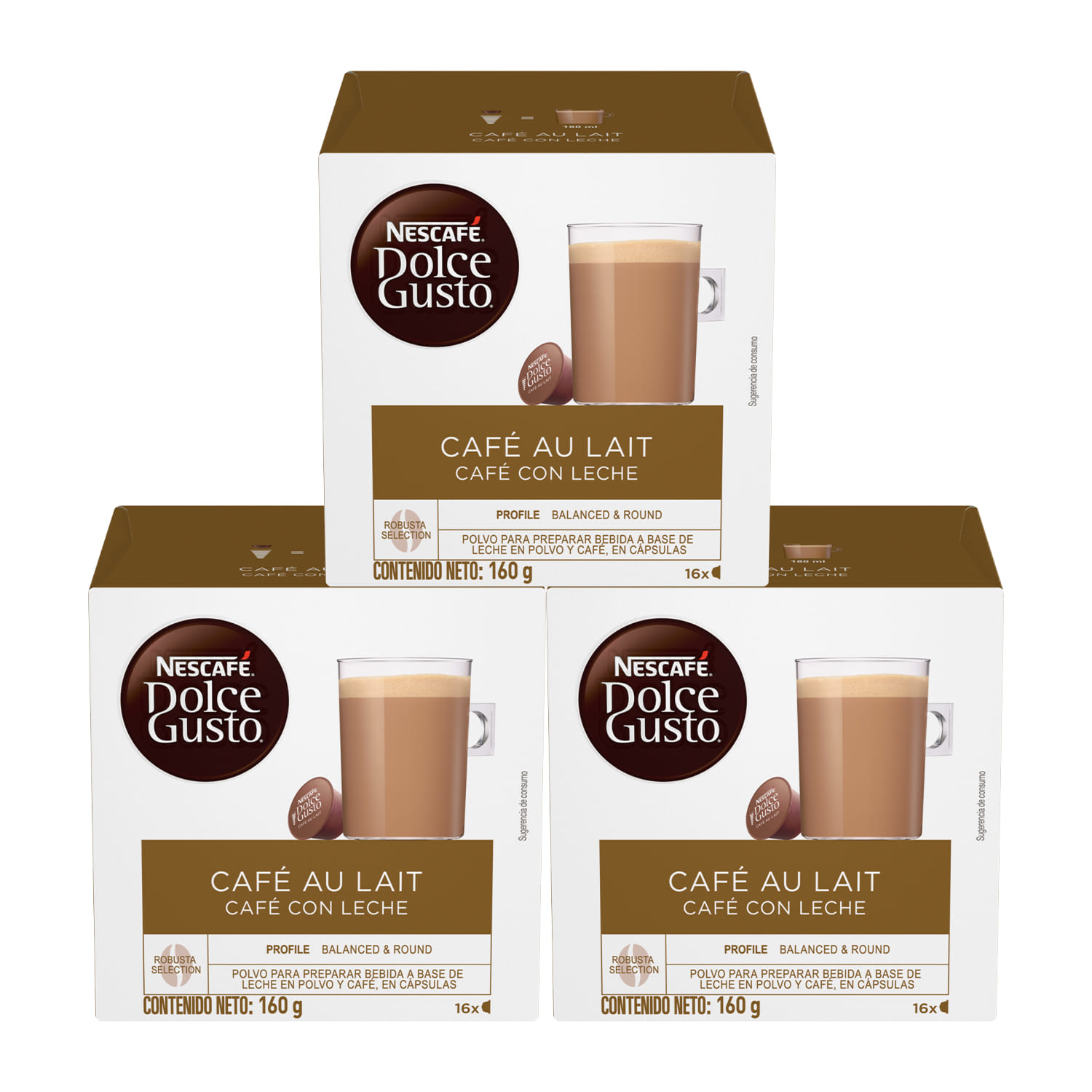 Ripley - CAFÉ NESCAFÉ® DOLCE GUSTO® CAFE AU LAIT X3 CAJAS